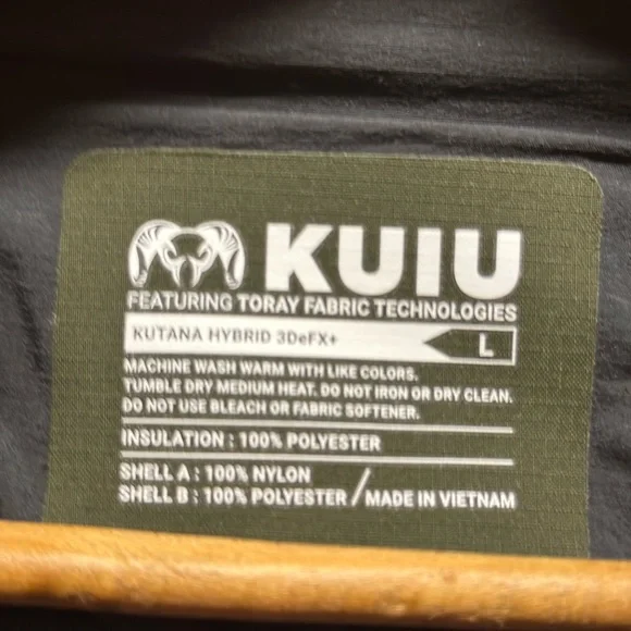 Kuiu Kutana Hybrid 3DeFX+ Zip Up Jacket Men’s Size Large Green